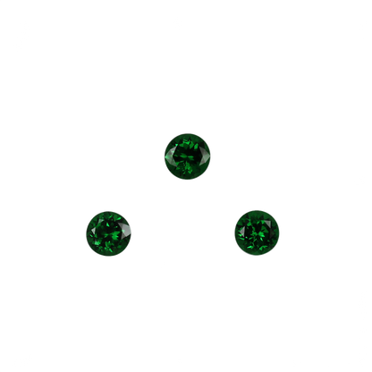 6.25mm Round Fine Intense Green Tsavorite Pair