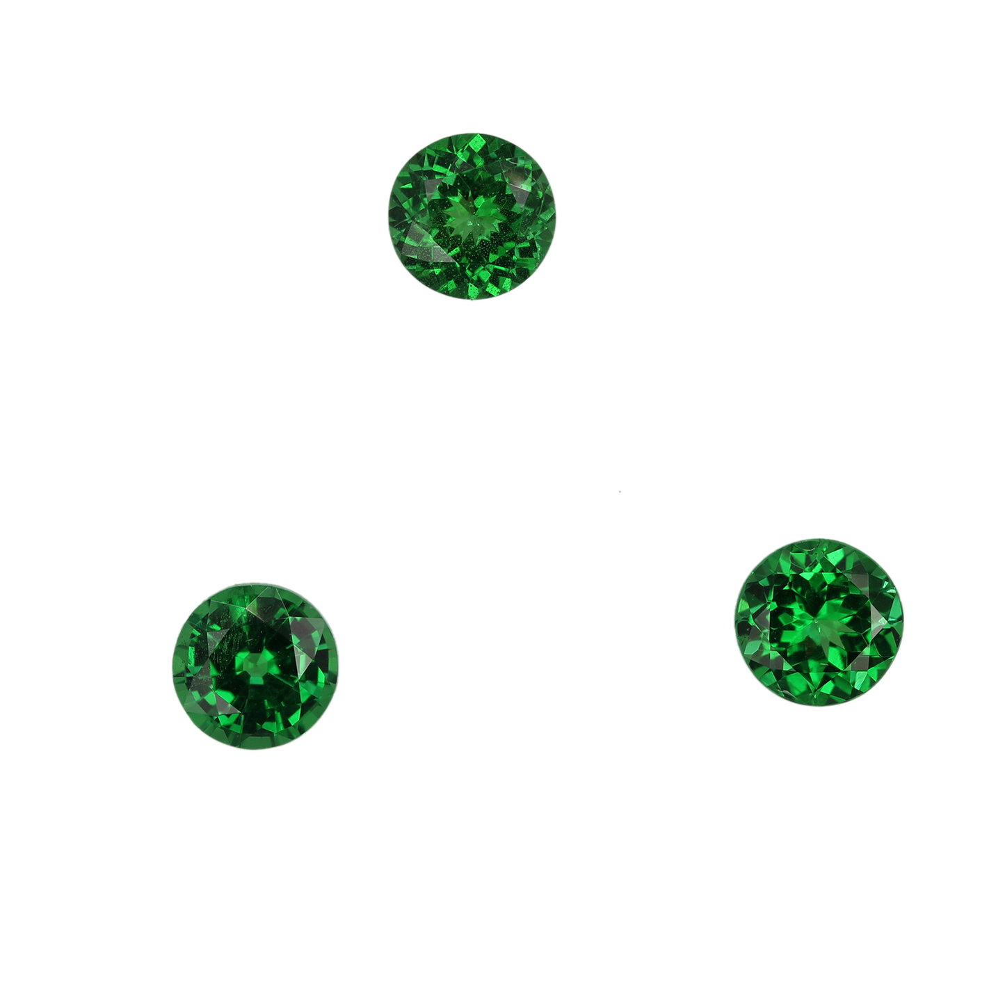 6.75mm Round Fine Intense Green Tsavorite