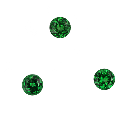 6.75mm Round Fine Intense Green Tsavorite