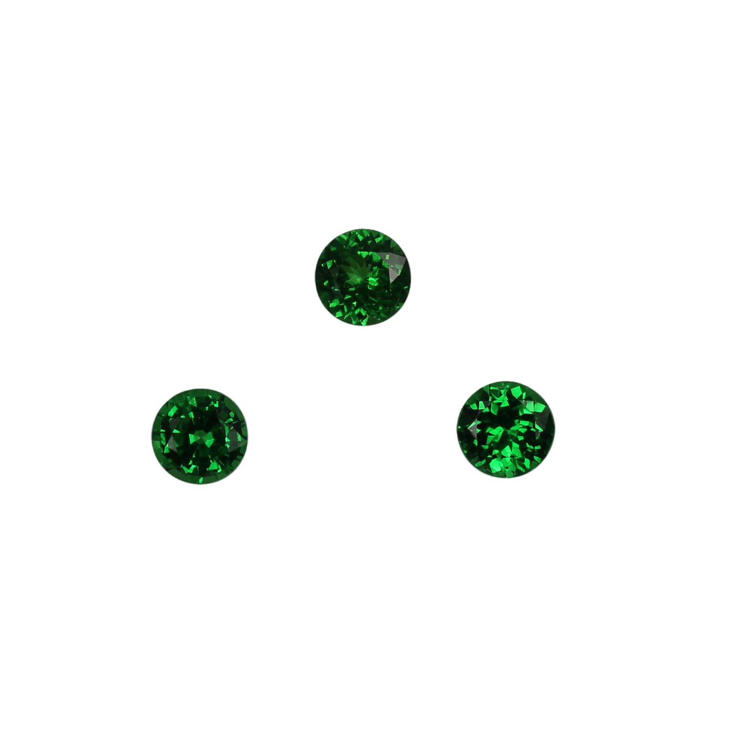 6.75mm Round Fine Intense Green Tsavorite