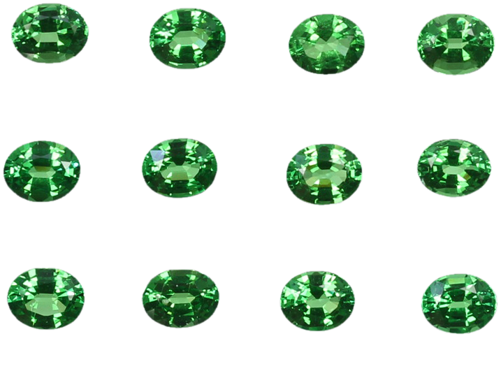 5x4mm Oval Bright Green Tsavorite