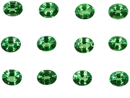 5x4mm Oval Bright Green Tsavorite