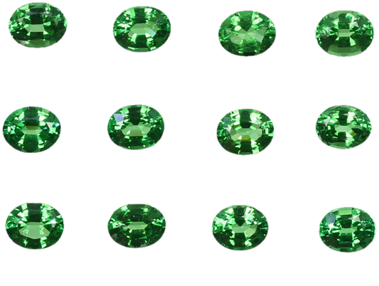 5x4mm Oval Bright Green Tsavorite
