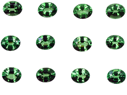 5x4mm Oval Bright Green Tsavorite