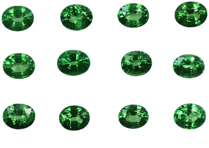 5x4mm Oval Bright Green Tsavorite