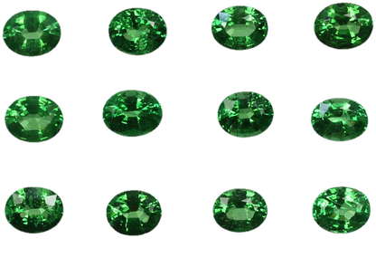 5x4mm Oval Bright Green Tsavorite