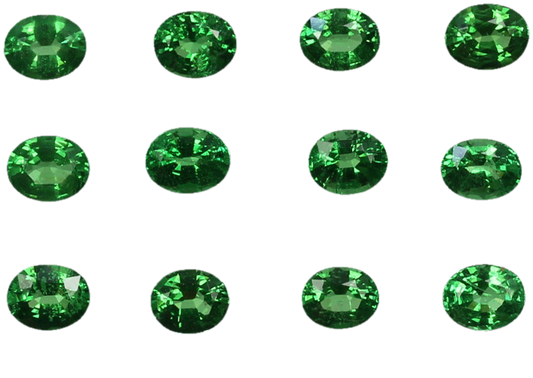 5x4mm Oval Bright Green Tsavorite