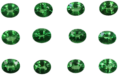 5x4mm Oval Bright Green Tsavorite
