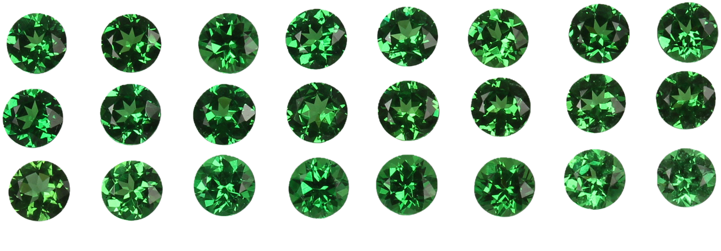 3mm Round Bright Green Tsavorite