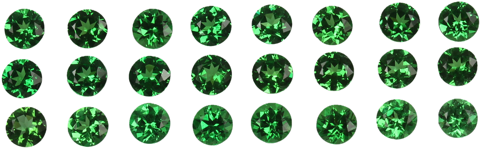 3mm Round Bright Green Tsavorite