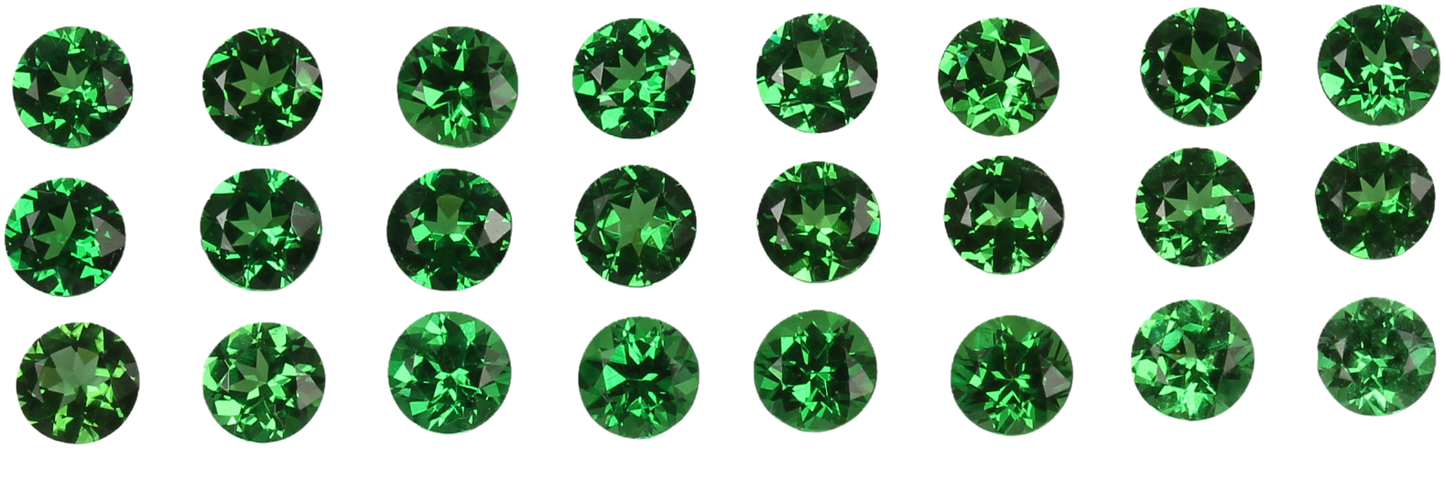 3mm Round Bright Green Tsavorite
