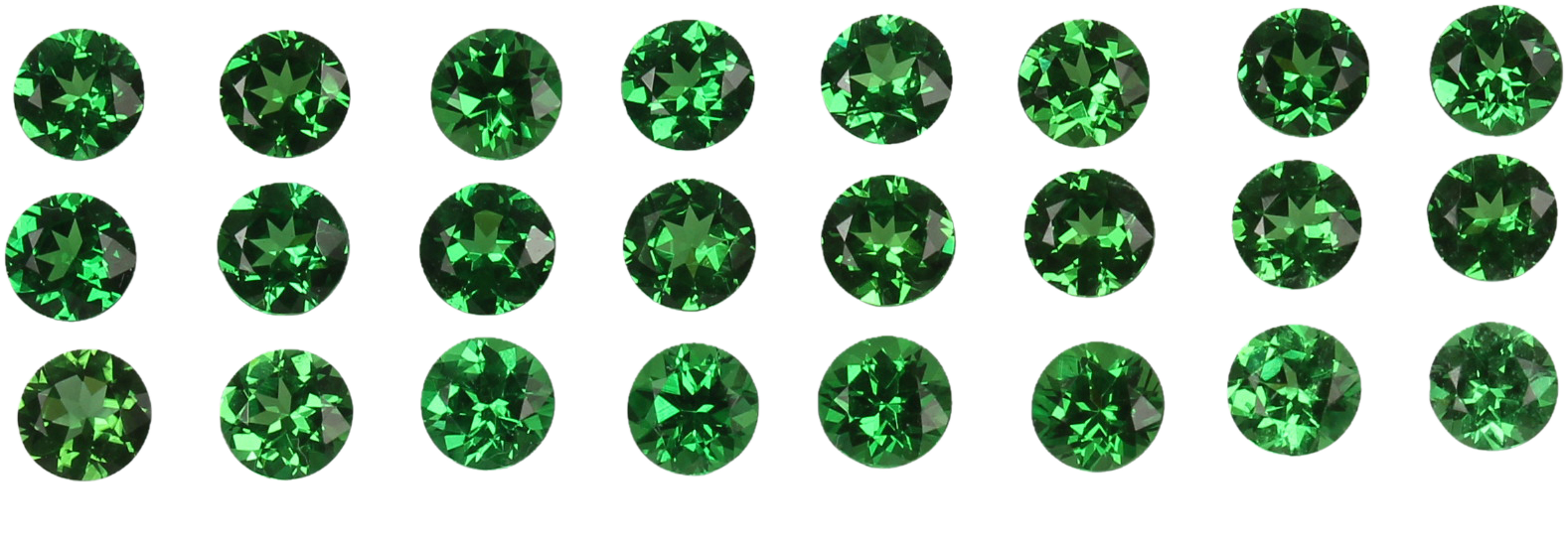 3mm Round Bright Green Tsavorite