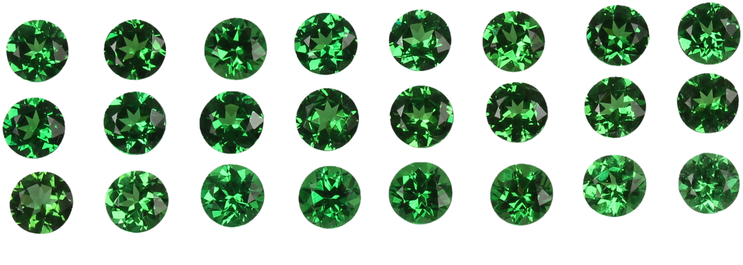 3mm Round Bright Green Tsavorite