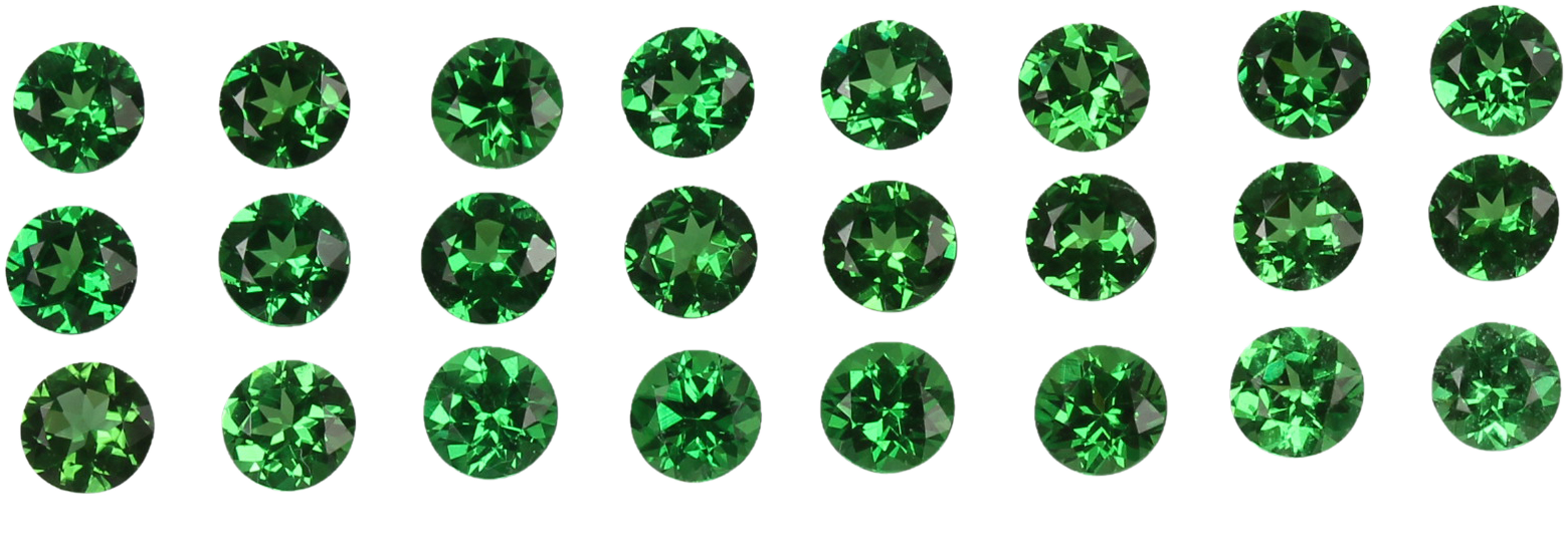 3mm Round Bright Green Tsavorite
