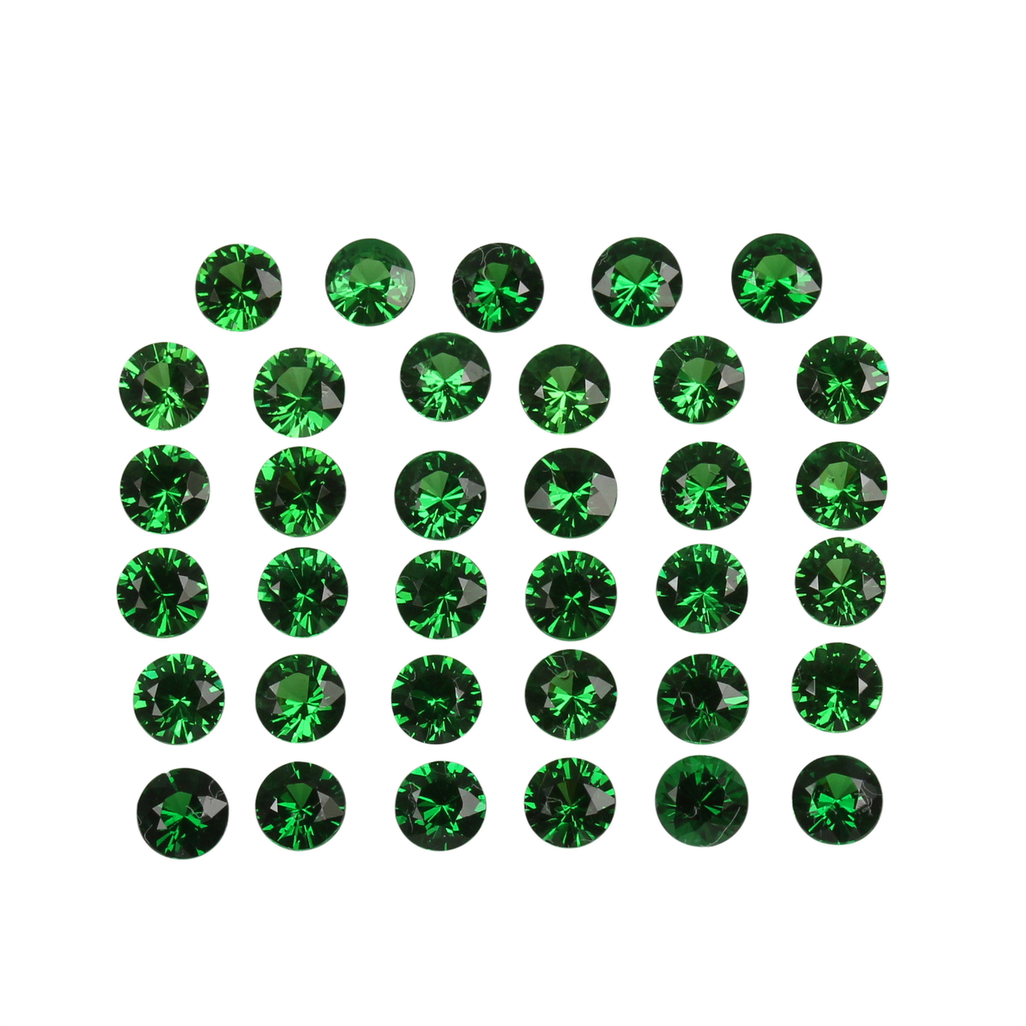 3.1mm Round Fine Saturated Green Tsavorite