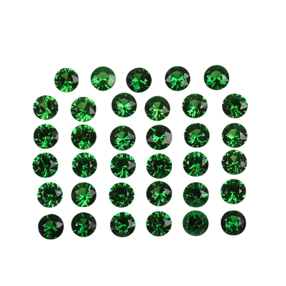 3.1mm Round Fine Saturated Green Tsavorite