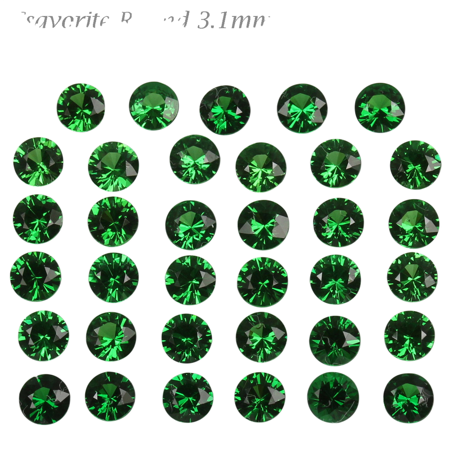 3.1mm Round Fine Saturated Green Tsavorite