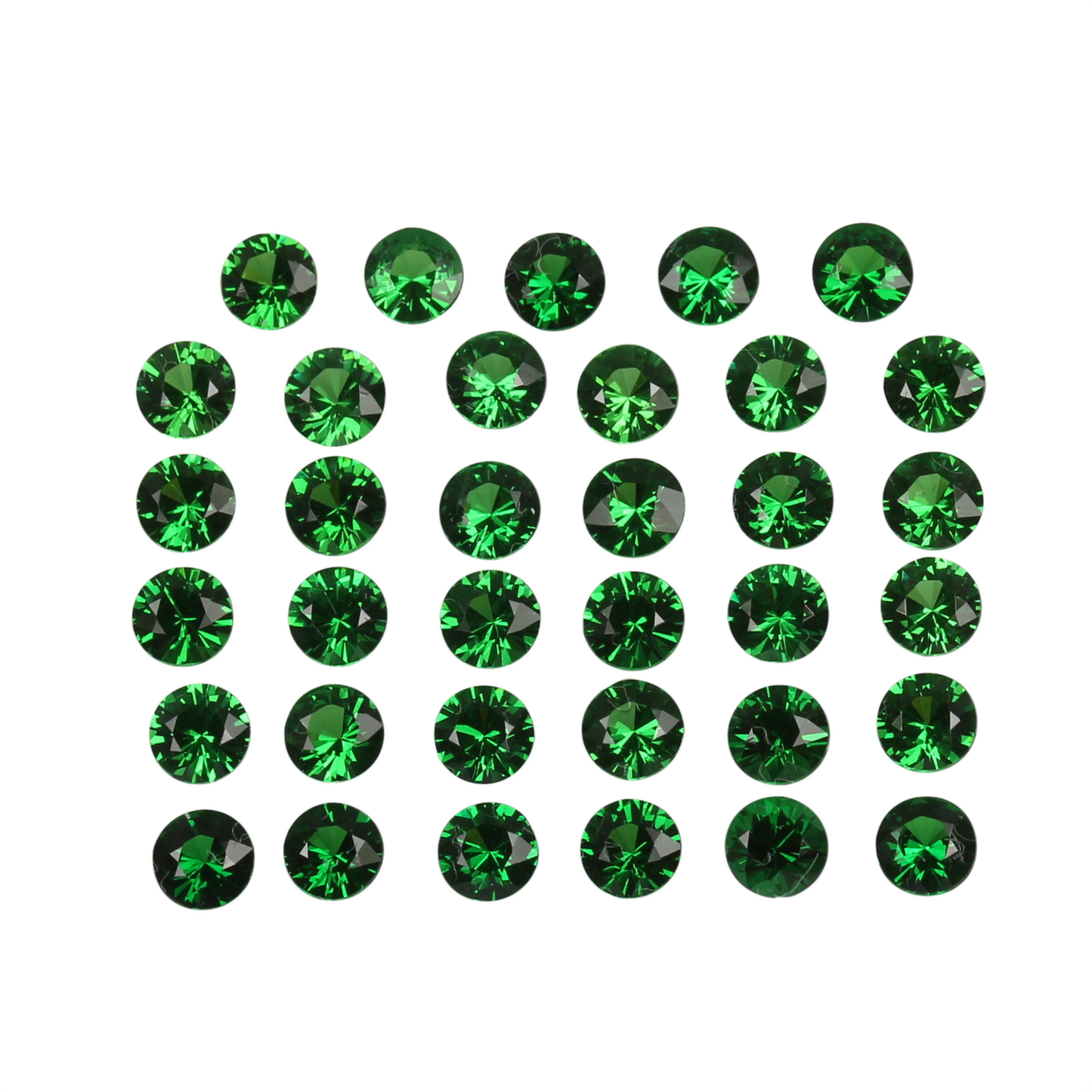 3.1mm Round Fine Saturated Green Tsavorite