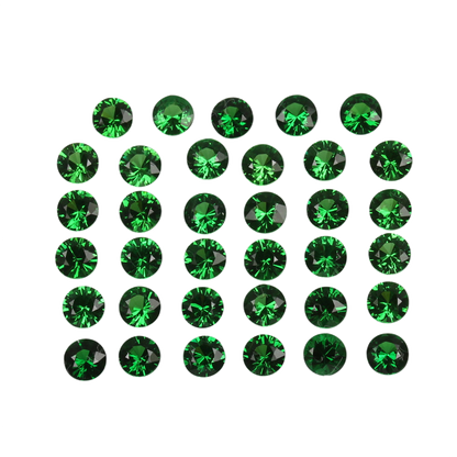 3.1mm Round Fine Saturated Green Tsavorite