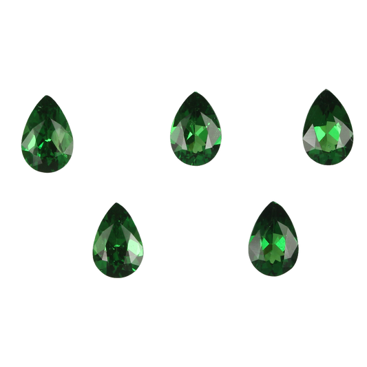 6x4mm Pear Shape Bright Green Tsavorite