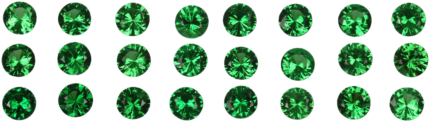 2.8mm Round Bright Green Tsavorite