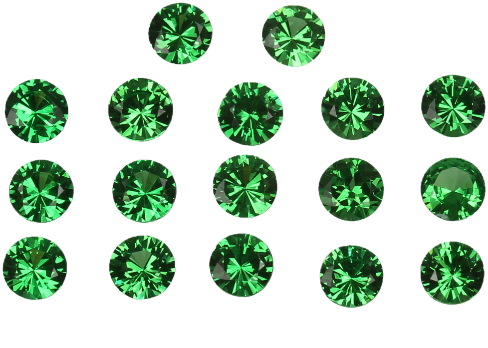 2.8mm Round Bright Green Tsavorite