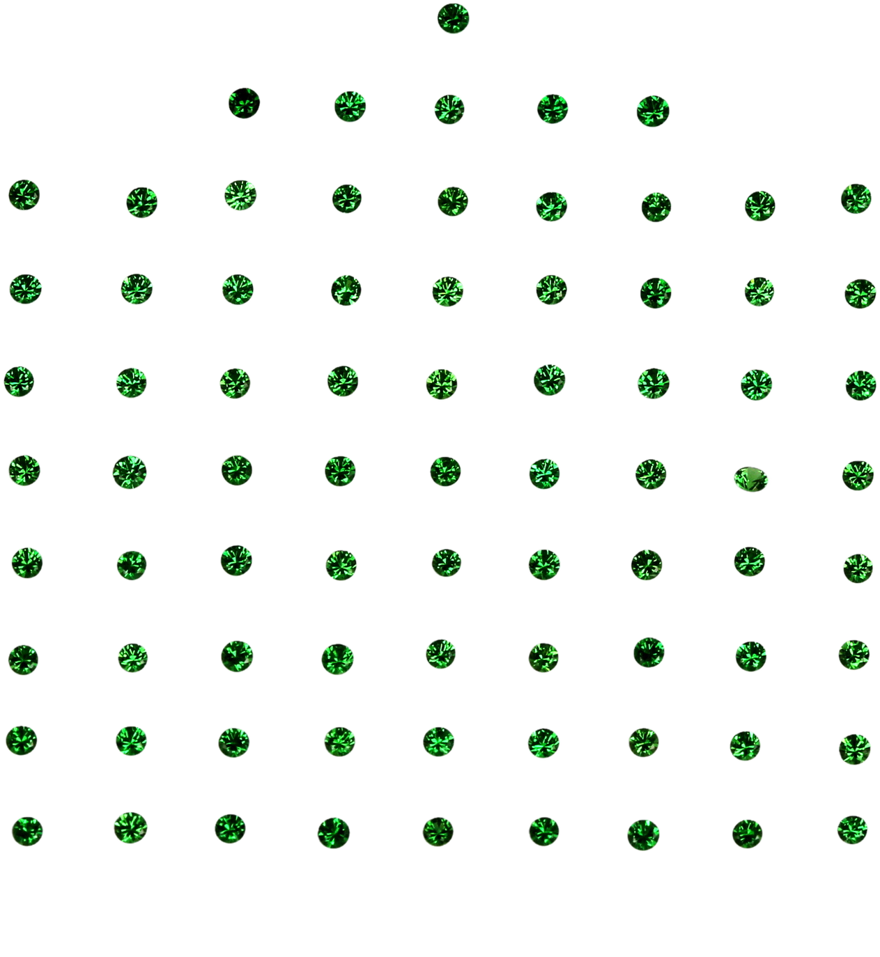1mm Round Fine Intense Green Tsavorite