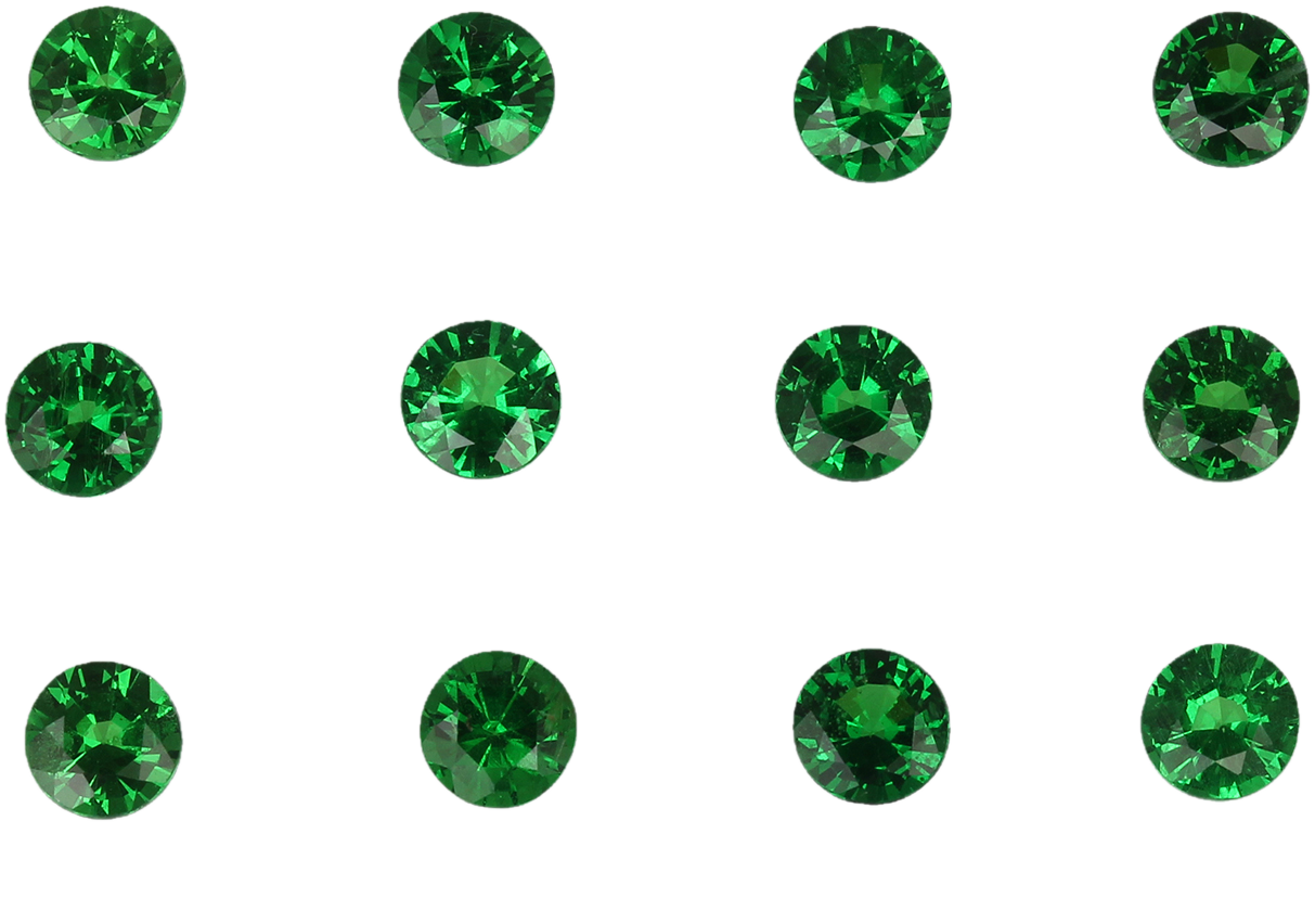 4.25mm Round Fine Intense Green Tsavorite