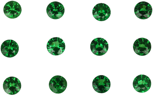 4.25mm Round Fine Intense Green Tsavorite