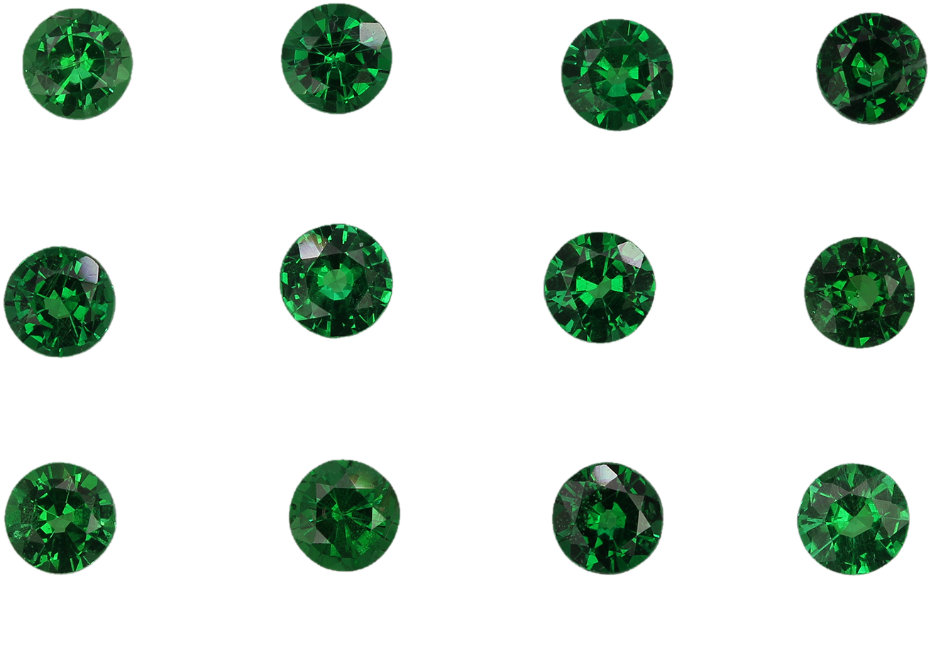 4.25mm Round Fine Intense Green Tsavorite