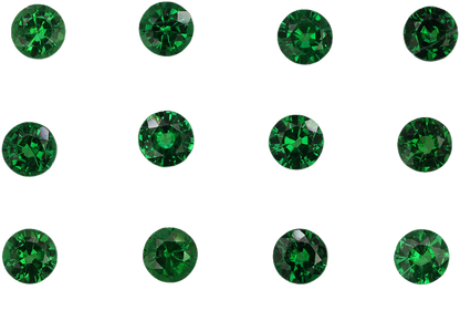 4.25mm Round Fine Intense Green Tsavorite