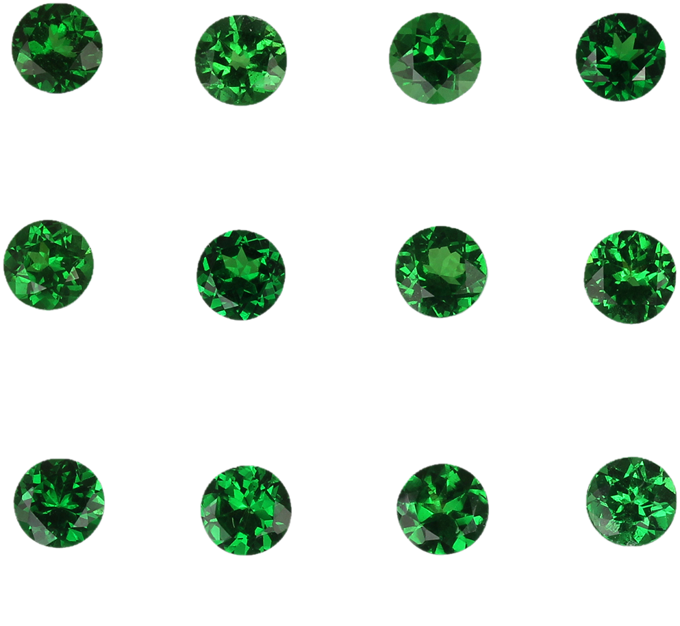 4.25mm Round Fine Intense Green Tsavorite