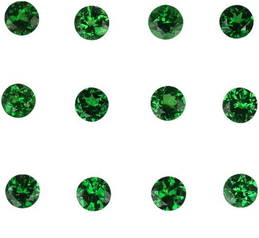 4.25mm Round Fine Intense Green Tsavorite