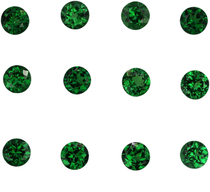 4.25mm Round Fine Intense Green Tsavorite