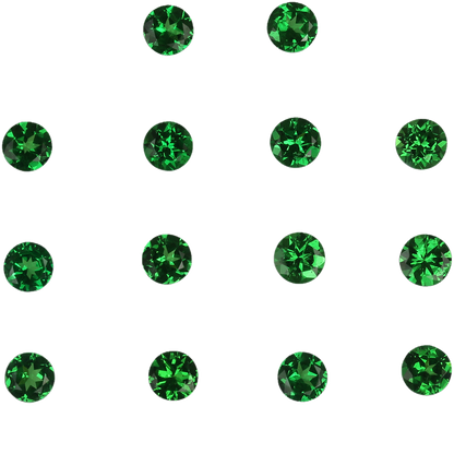 4mm Round Bright Green Tsavorite