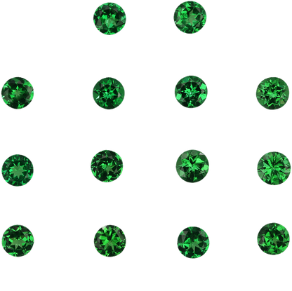 4mm Round Bright Green Tsavorite