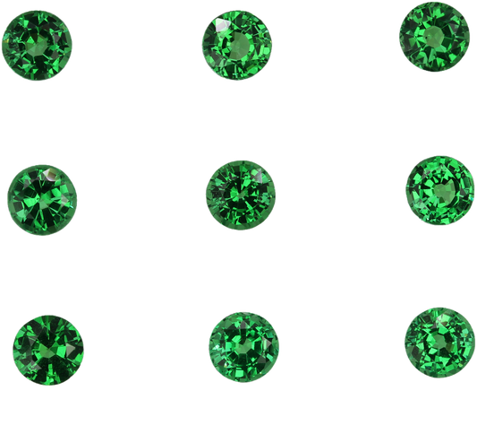 5.25mm Round Bright Green Tsavorite