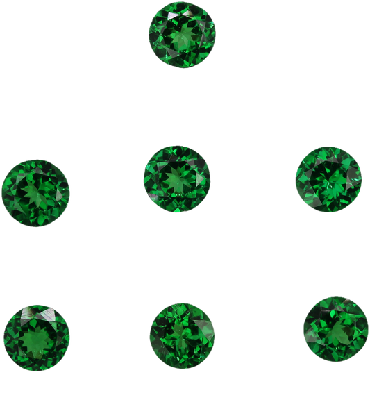 5.25mm Round Fine Intense Green Tsavorite