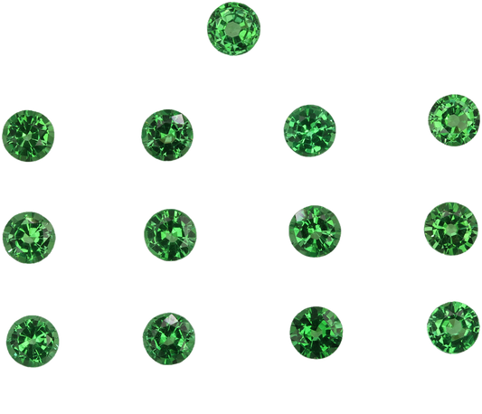 4.25mm Round Bright Green Tsavorite