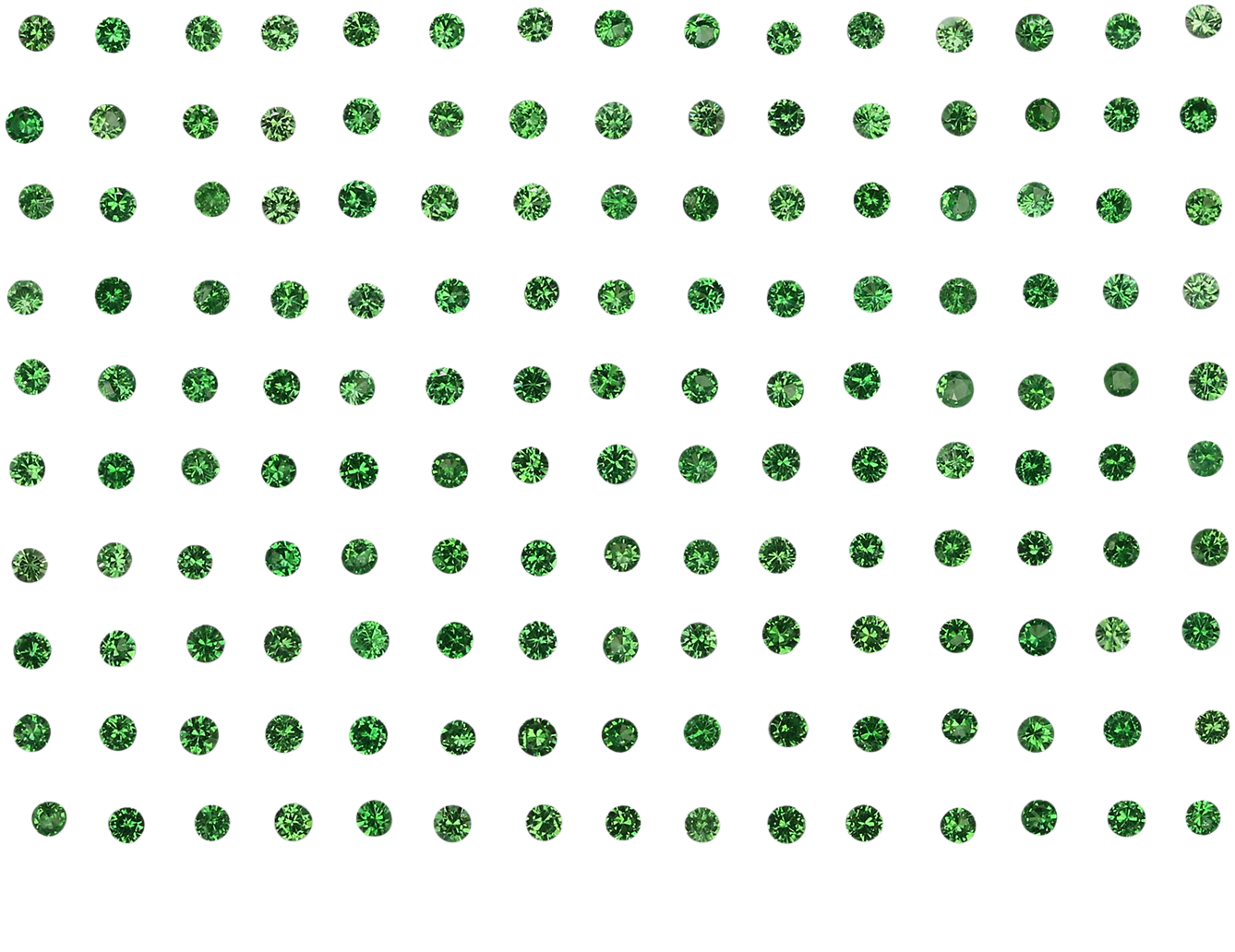 1.1mm Round Light Open Green Tsavorite