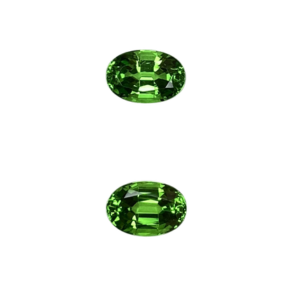 7.5x5mm Oval Bright Green Tsavorite Pair