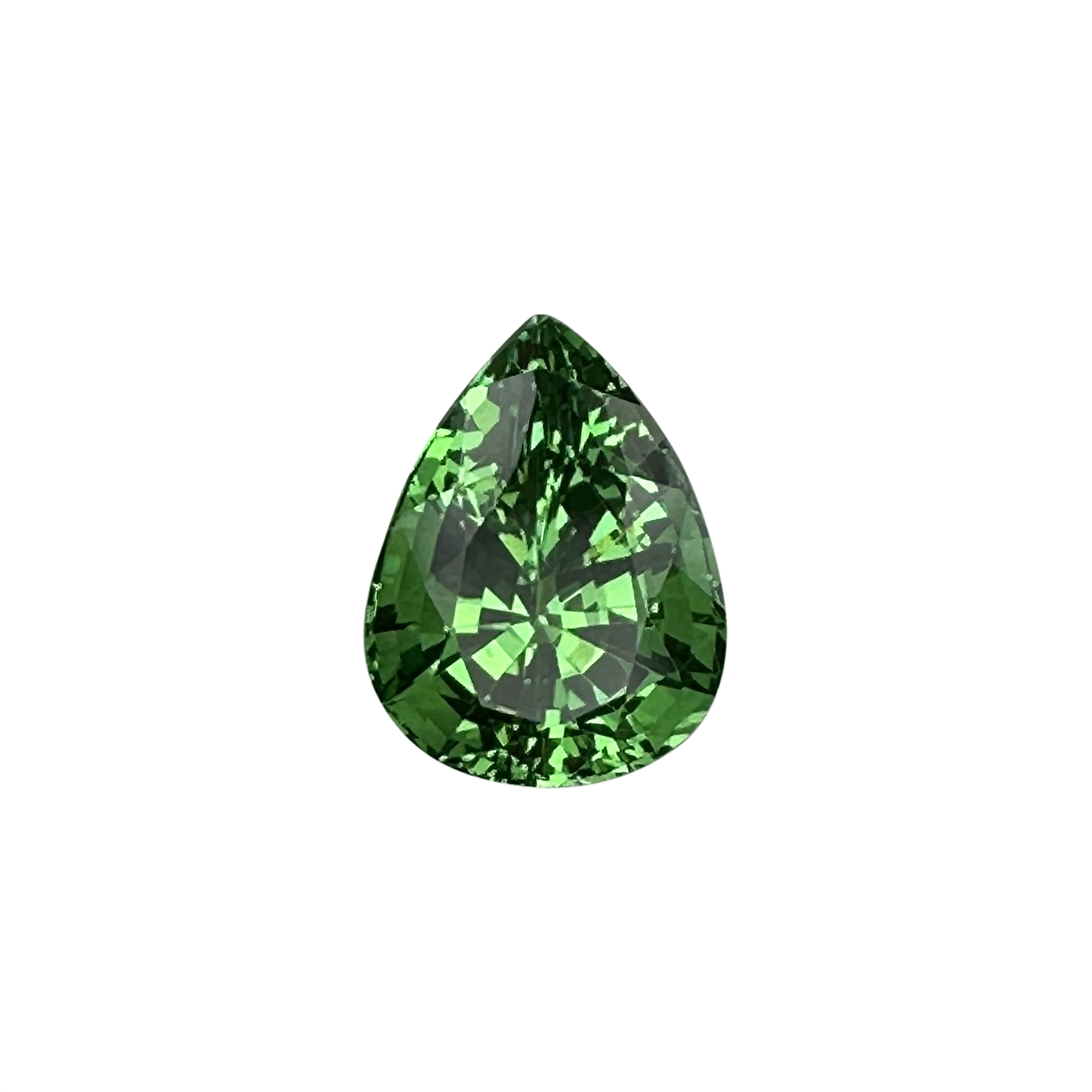 2.66ct Pear Shape Bright Green Tsavorite