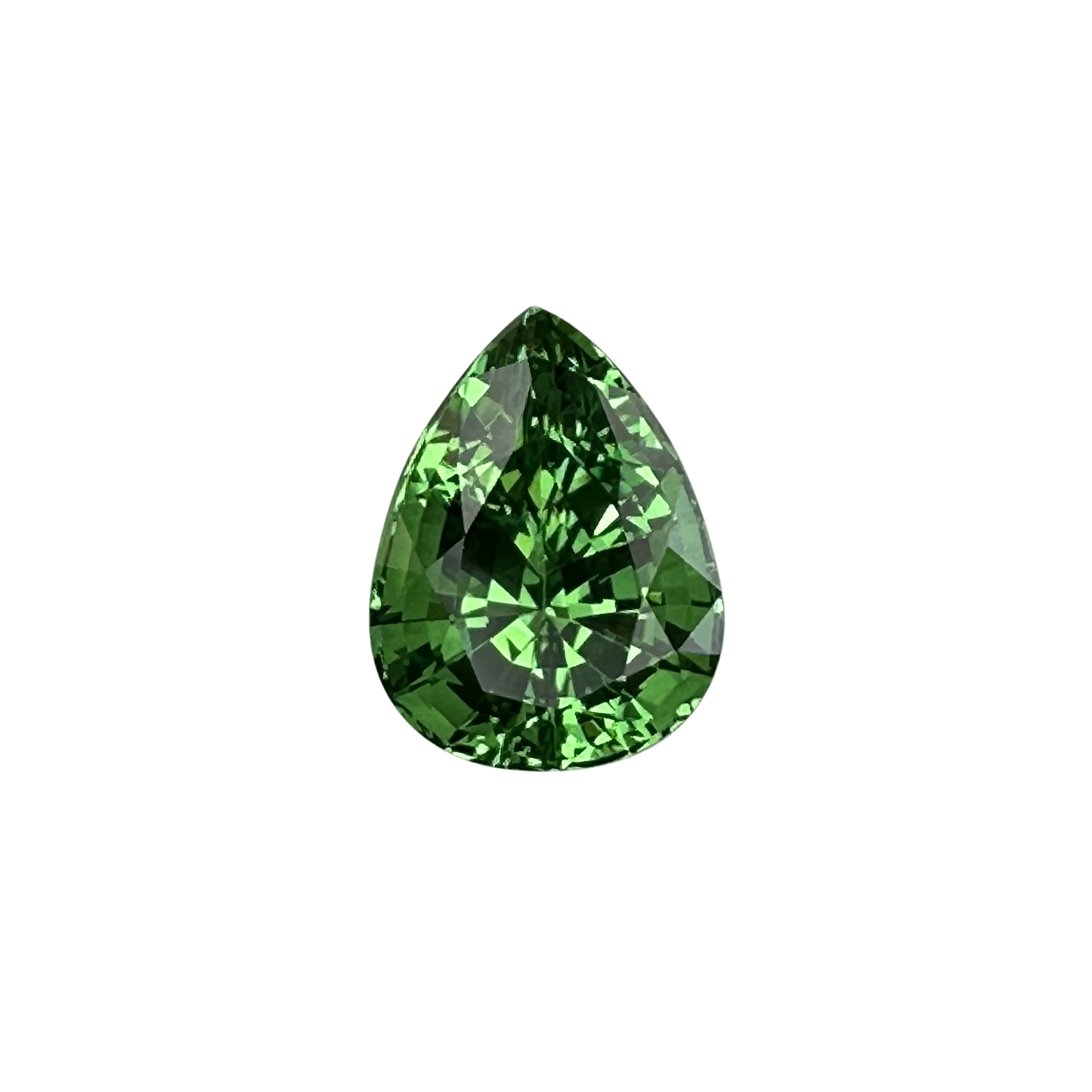 2.66ct Pear Shape Bright Green Tsavorite