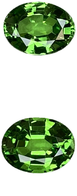7x5.2mm Oval Bright Green Tsavorite Pair