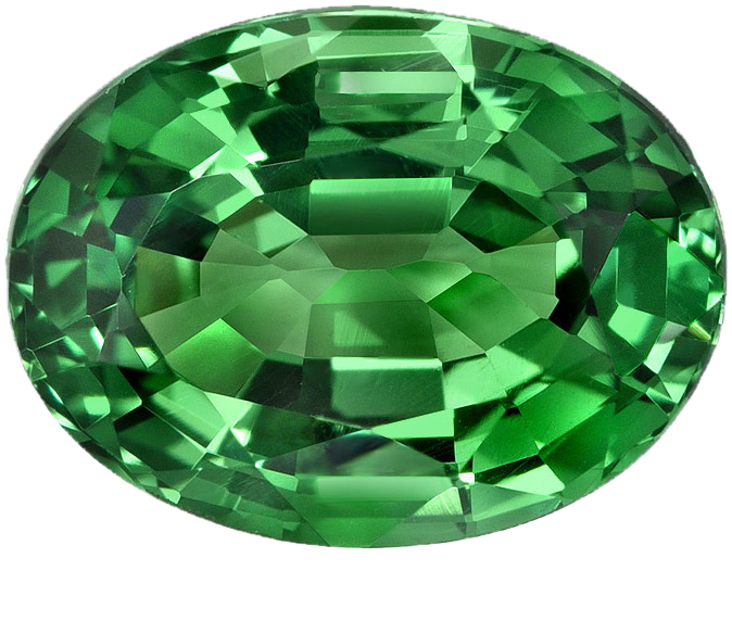 8x6mm Oval Bright Green Tsavorite