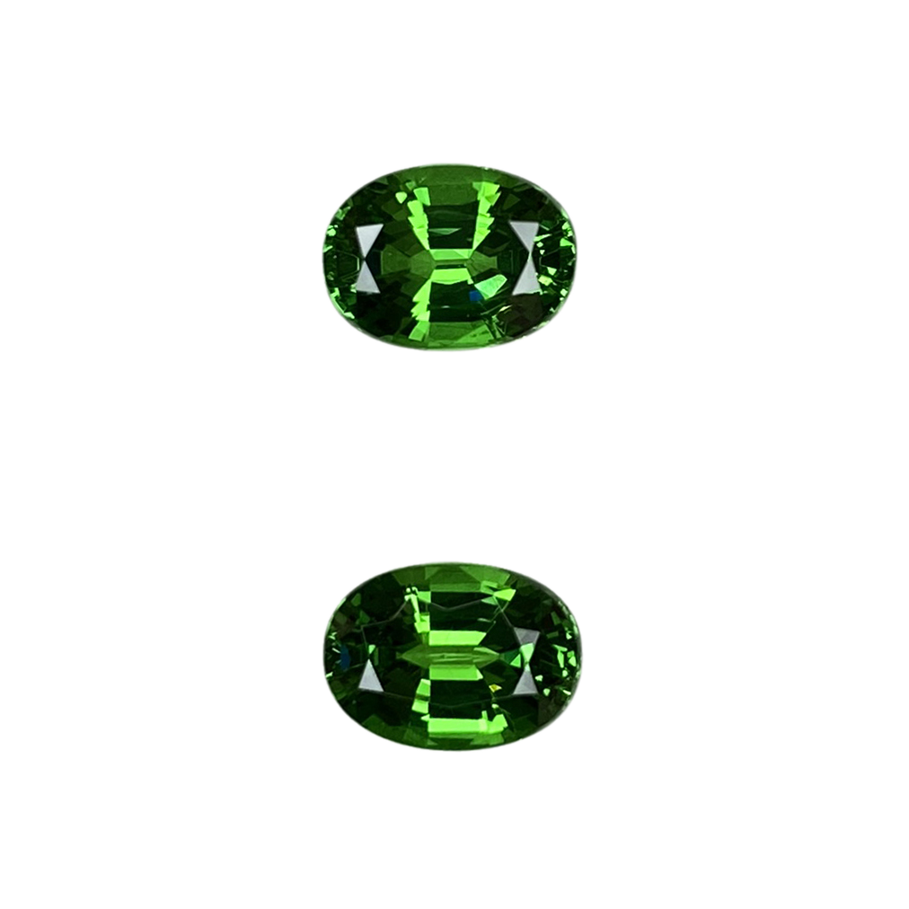 2.61ct Oval Fine Intense Green Tsavorite Pair