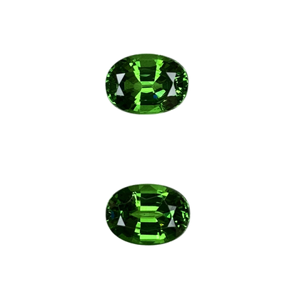 2.61ct Oval Fine Intense Green Tsavorite Pair