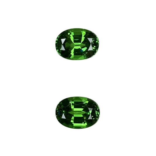 2.61ct Oval Fine Intense Green Tsavorite Pair