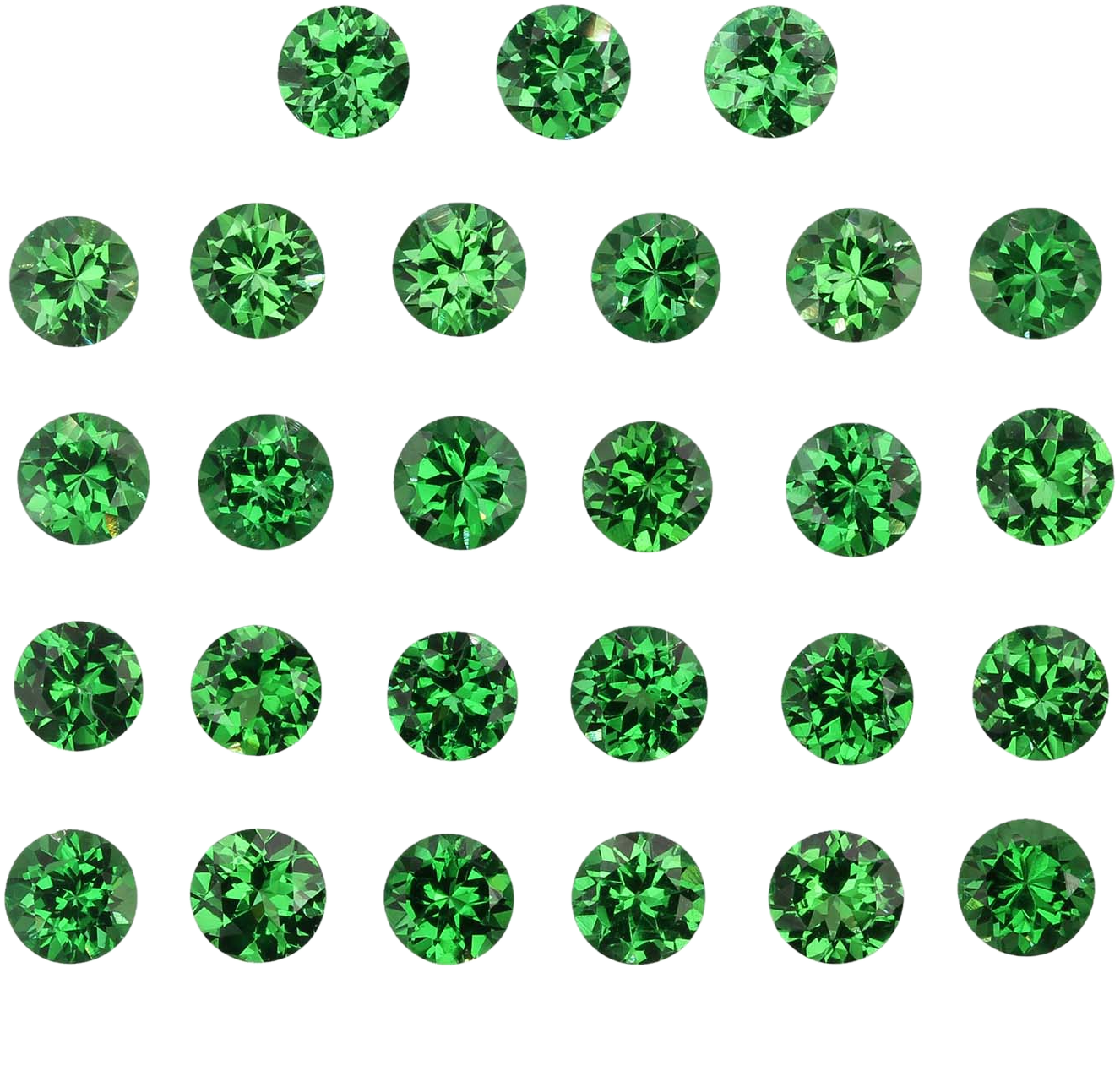 4.5mm Round Bright Green Tsavorite