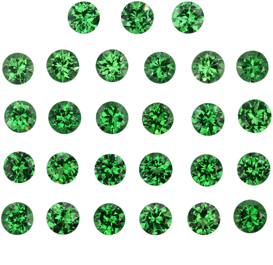 4.5mm Round Bright Green Tsavorite